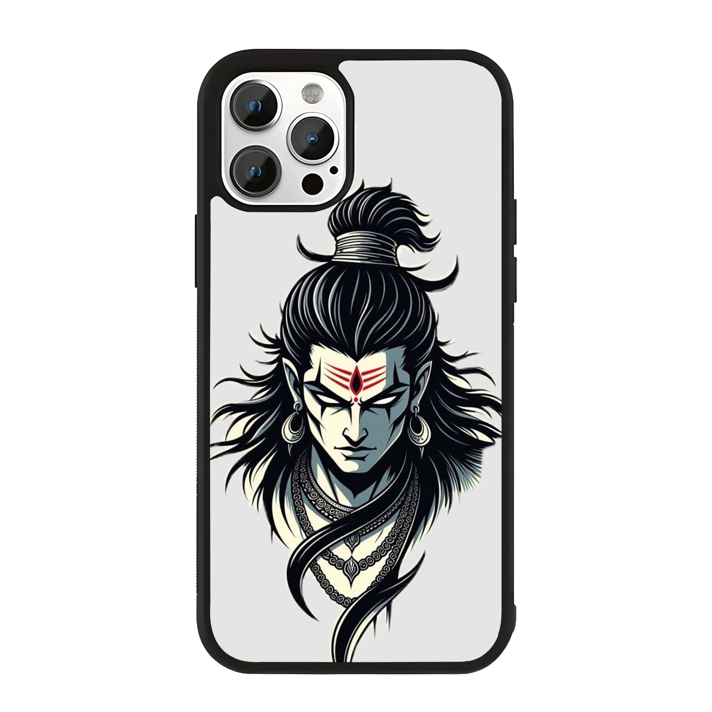 Lord Shiva Angry Mood Spiritual Art Glass Case