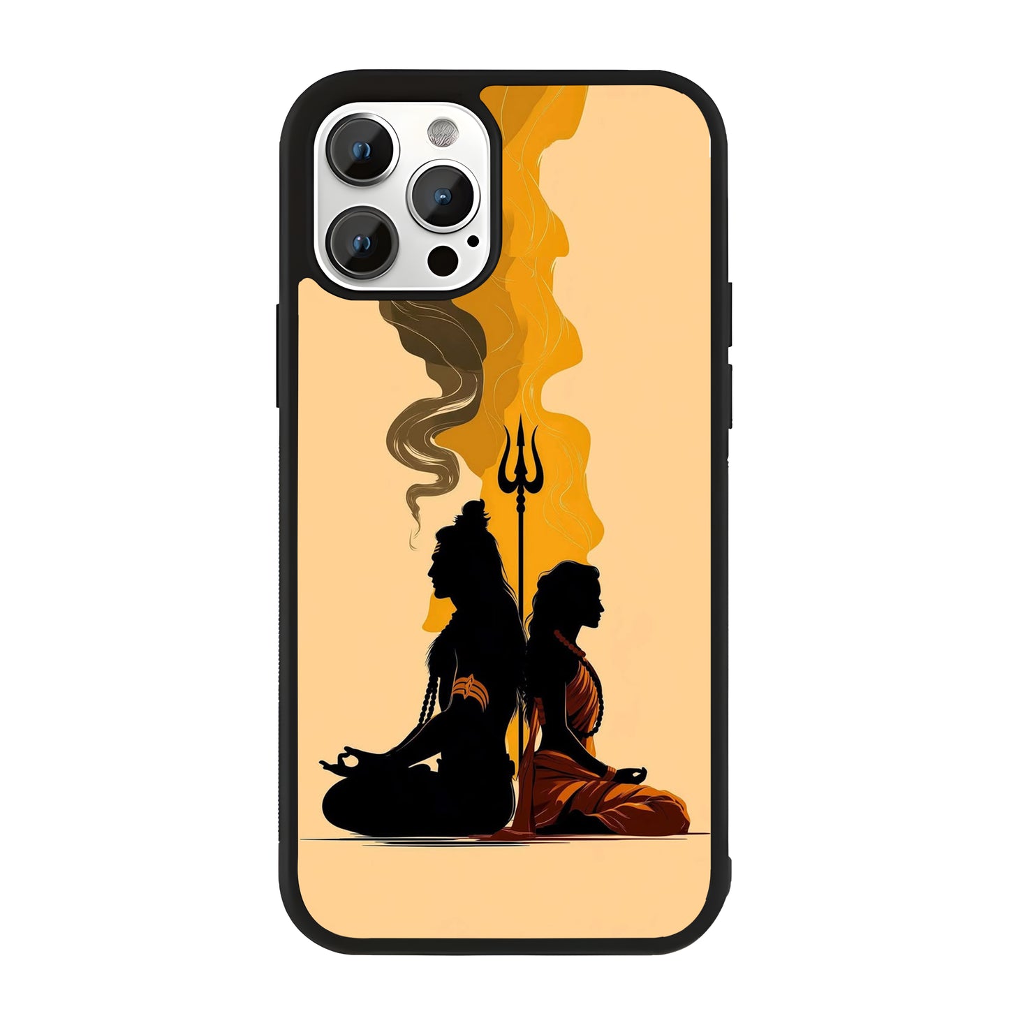 Lord Shiva Adi Shakti Spiritual Art Glass Case