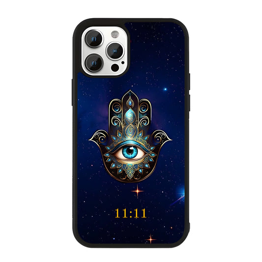 Hamsa 11:11 Menifest Glass Case