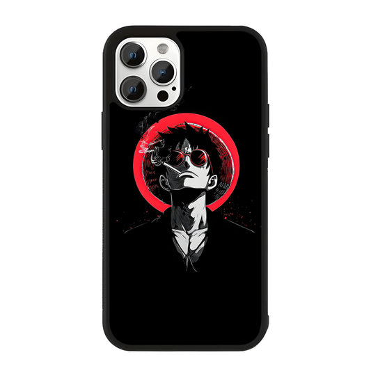 D.Luffy Smoking Illustration Glass Case