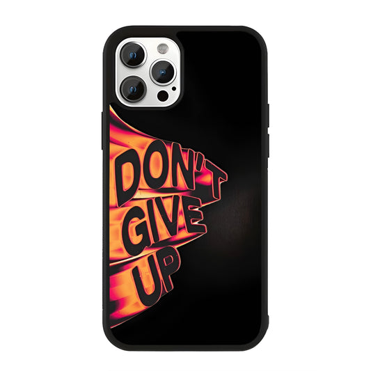 Don't Give Up Quote Glass Case Cover