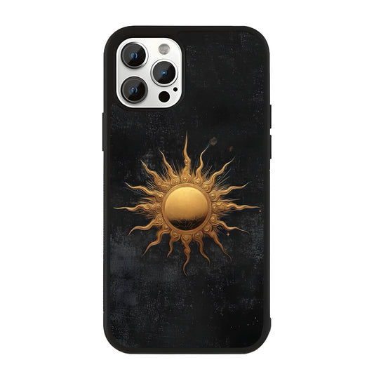 Golden Sun Blush Minimalist Glass Case Cover