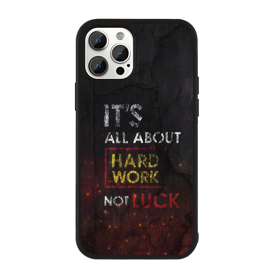 Hard Work Quote Glass Cace Cover
