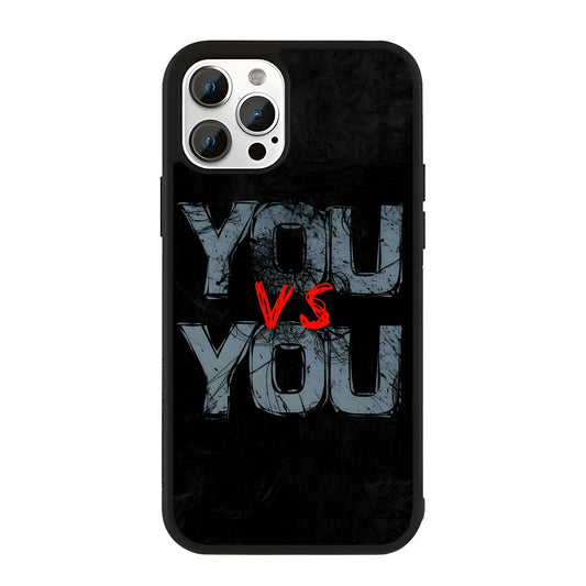 it's You VS You always Glass Case Cover