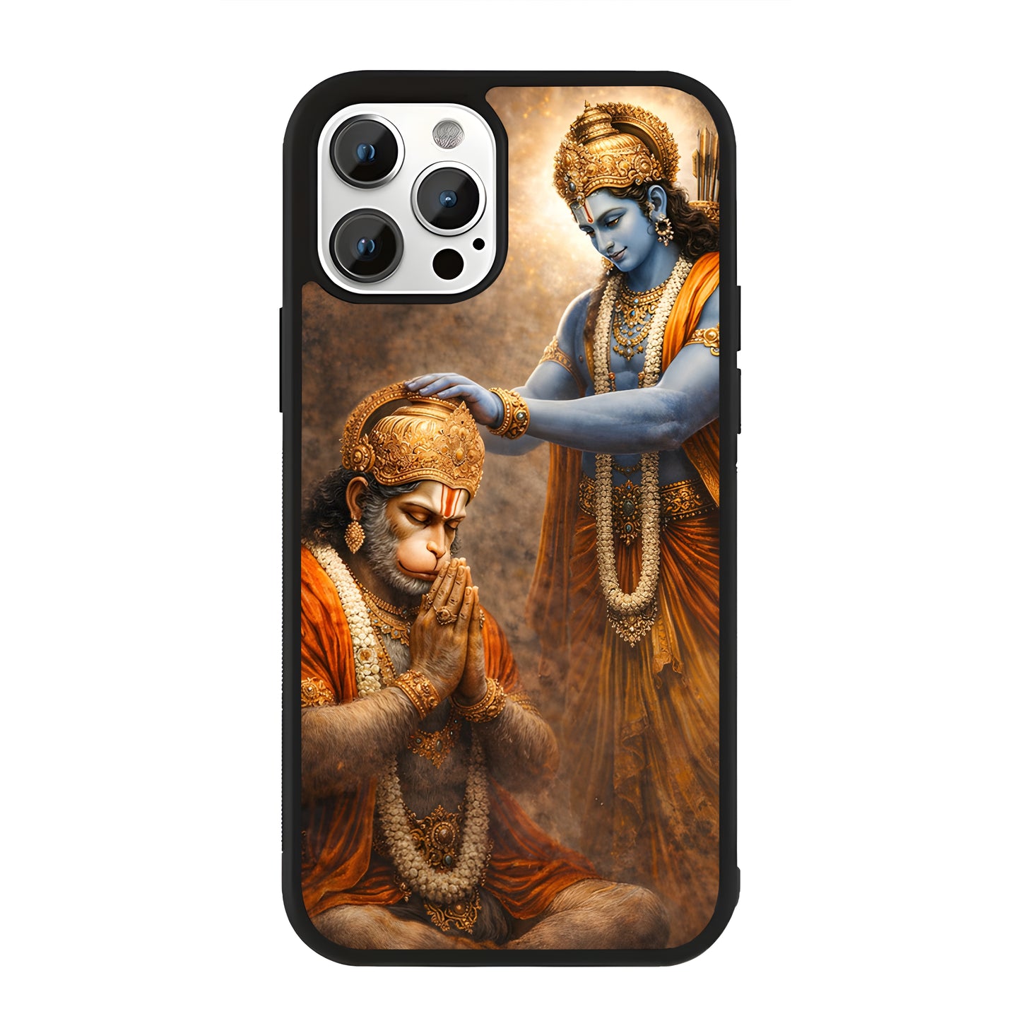 Lord Rama Blessing Hanuman Glass Case
