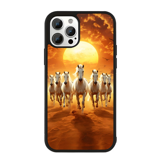 Seven Horses Divine Glass Case Cover