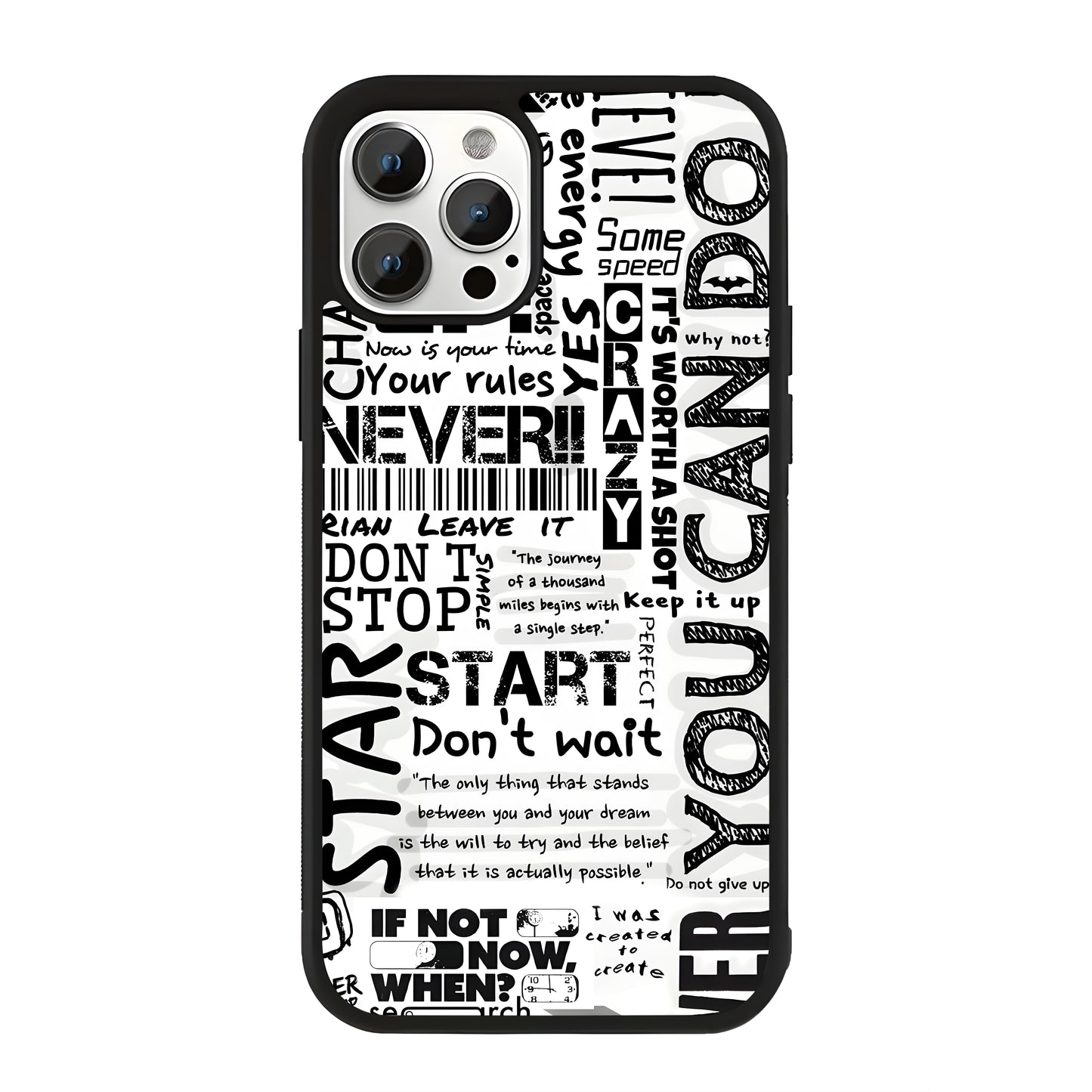 You Can Do Collage Glass Case Cover